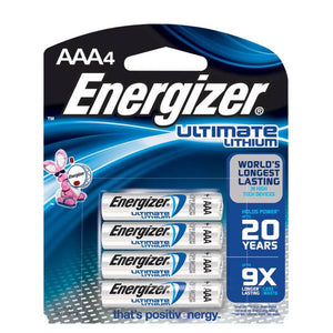 Energizer Lithium "AAA" Batteries 4 Pack