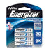 Energizer Lithium "AAA" Batteries 4 Pack