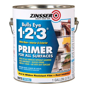 Zinsser 1 Gal Bulls Eye 1-2-3 Flat White Water-Base Primer