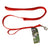 Loops 2 Double Nylon Handle Leash - Red - 6