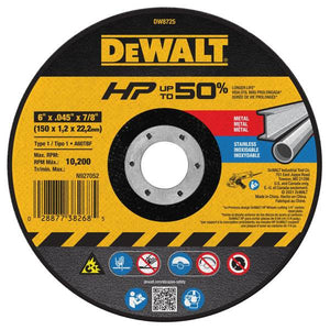 DEWALT 6"x.045"x7/8" HP T1 Cutting Wheel