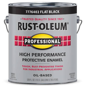 Rust-Oleum 1 Gal Professional High Performance Flat Black Enamel Paint