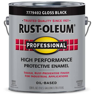 Rust-Oleum 1 Gal Professional High Performance Gloss Black Enamel Paint