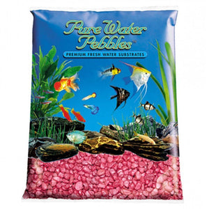 Pure Water Pebbles Aquarium Gravel - Red Frost - 5 lbs (8.7-9.5 mm Grain)