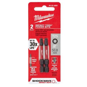 Milwaukee 2-Pack Shockwave 2" Impact Torx T25 Power Bits