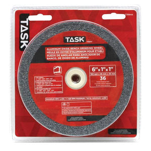 TASK 6" x 1" Aluminum Oxide Grinding Wheel with 1" arbour hole - 36 Grit
