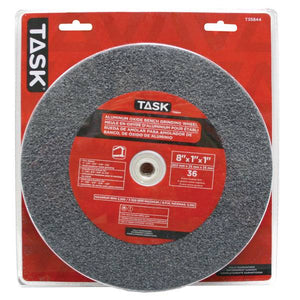 TASK 8" x 1" Aluminum Oxide Grinding Wheel with 1" arbour hole - 36 Grit