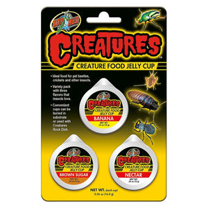 Zoo Med Creatures Creature Food Jelly Cup - 3 Pack - (0.56 oz/16 g Each)