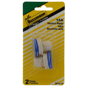 Bussmann Type S Time-Delay Delay Plug Fuse