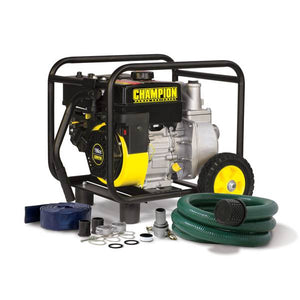 Champion Power Equipment 2" Semi-Trash Water Transfer Pump with Hose and Wheel Kit