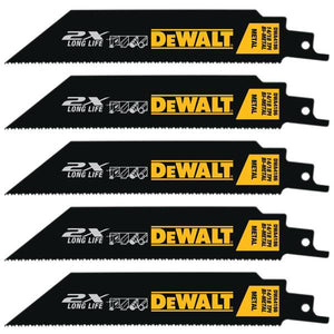 DEWALT 5-Pack 6" 14/18TPI 2X MAX Reciprocating Blade