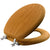 Mayfair Natural Reflections Round Wood Finish Toilet Seat Natural Oak Veneer