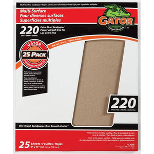 Gator 220 Grit Sandpaper Sheet