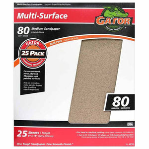 Gator 80 Grit Sandpaper Sheet