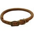 CircleT Rustic Leather Dog Collar Chocolate - 12"L x 3/8"W