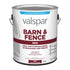 Valspar Barn & Fence Latex Exterior Paint, Flat, Red