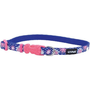 Li'L Pals Reflective Collar - Flowers with Dots - 6-8"L x 3/8"W