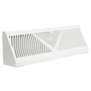 Imperial 15" Steel White Baseboard Register Diffuser
