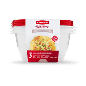 Rubbermaid 3-Pack TakeAlongs Round Food Storage Containers