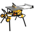 DEWALT 10" Jobsite Table Saw 32-1/2" Rip Capacity, and a Rolling Stand