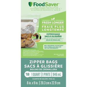 FoodSaver FreshSaver Quart Vacuum Zipper Bags