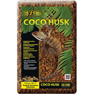 Exo Terra Coco Husk Coconut Fiber Bedding for Reptile Terrariums - 8 qt