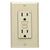 Leviton 15A-125V Ivory GFCI Outlet/Screwless Wallplate