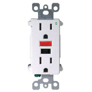 Leviton 15A-125V White Self Test GFCI Outlet