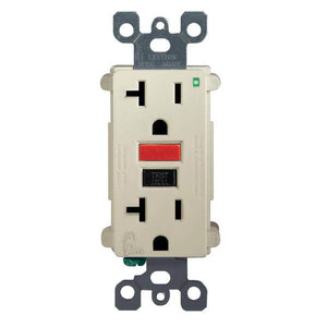 Leviton 20A-125V Ivory Self Test GFCI Outlet
