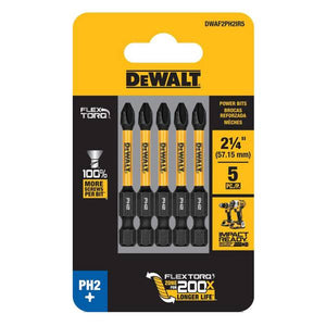 DEWALT 5-Pack FLEXTORQ IMPACT #2 Phillips 2.25" Bit