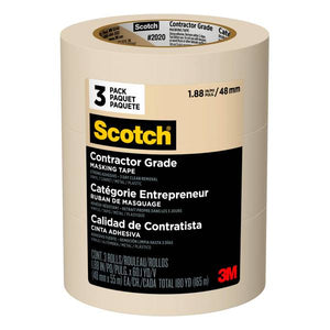 Scotch 3-Pack 1.88" x 60.1 yd Contractor Grade Masking Tape