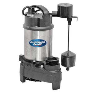 Superior Pump 1/2 HP Stainless / Cast Iron Submersible Sump Pump