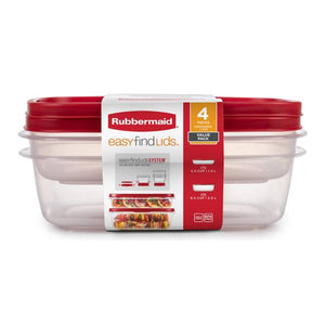 Rubbermaid 5.5 Cup and 8.5 Cup Easy Find Lids Containers Value Pack