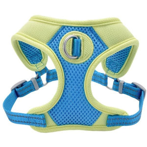 Coastal Pet Pro Reflective Mesh Dog Harness Aqua with Neon Yellow 1" - Medium