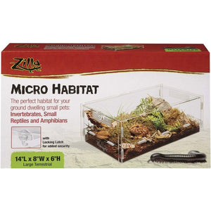 Zilla Micro Habitat Terrestrial for Ground Dwelling Small Pets - Large