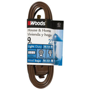 Woods Brown Cube Tap Household Extension Cord