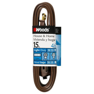 Woods Brown Cube Tap Household Extension Cord