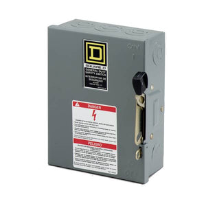 Square D 30-Amp 120/240V 2-Pole Fusible Outdoor Safety Switch
