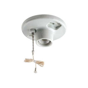Leviton 1-Piece Pull Chain Top Wired Outlet Box Lampholder