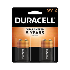 Duracell 2 Pack Coppertop 9V Alkaline Batteries