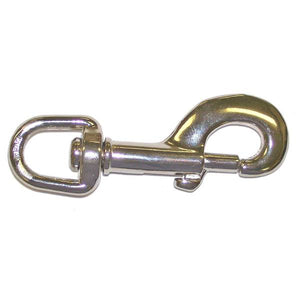 Baron Manufacturing Round Eye Swivel Nickel Bolt Snap