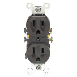 Leviton Quickwire Push - In and Side Wired Grounding Straight Blade Receptacle