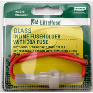 Littelfuse Glass Inline Fuseholder with 30A Fuse
