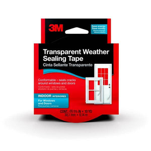 3M 1.5 in x 30 ft Indoor Transparent Weather Sealing Tape