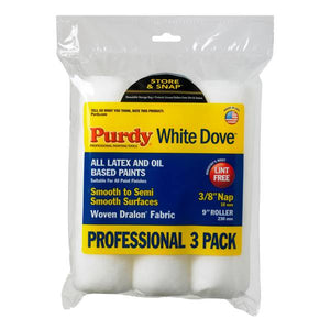 Purdy 3-Count 9" x 3/8" White Dove Roller Cover