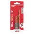 Milwaukee 4-Piece SHOCKWAVE Red Helix Drill Bits