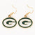 WinCraft Green Bay Packers Logo Dangle Earrings