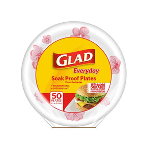 Glad 50-Count 8.5" Everyday Soak Proof Plates