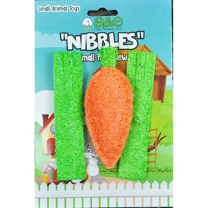 AE Cage Company Nibbles Carrot and Celery Loofah Chew Toys - 3 count