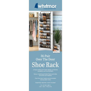 Whitmor 36-Pair Over-The-Door Shoe Organizer